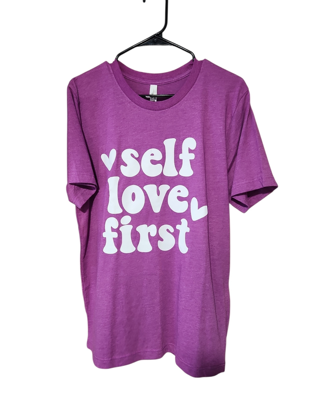 Self Love First Purple Graphic Tee for Women